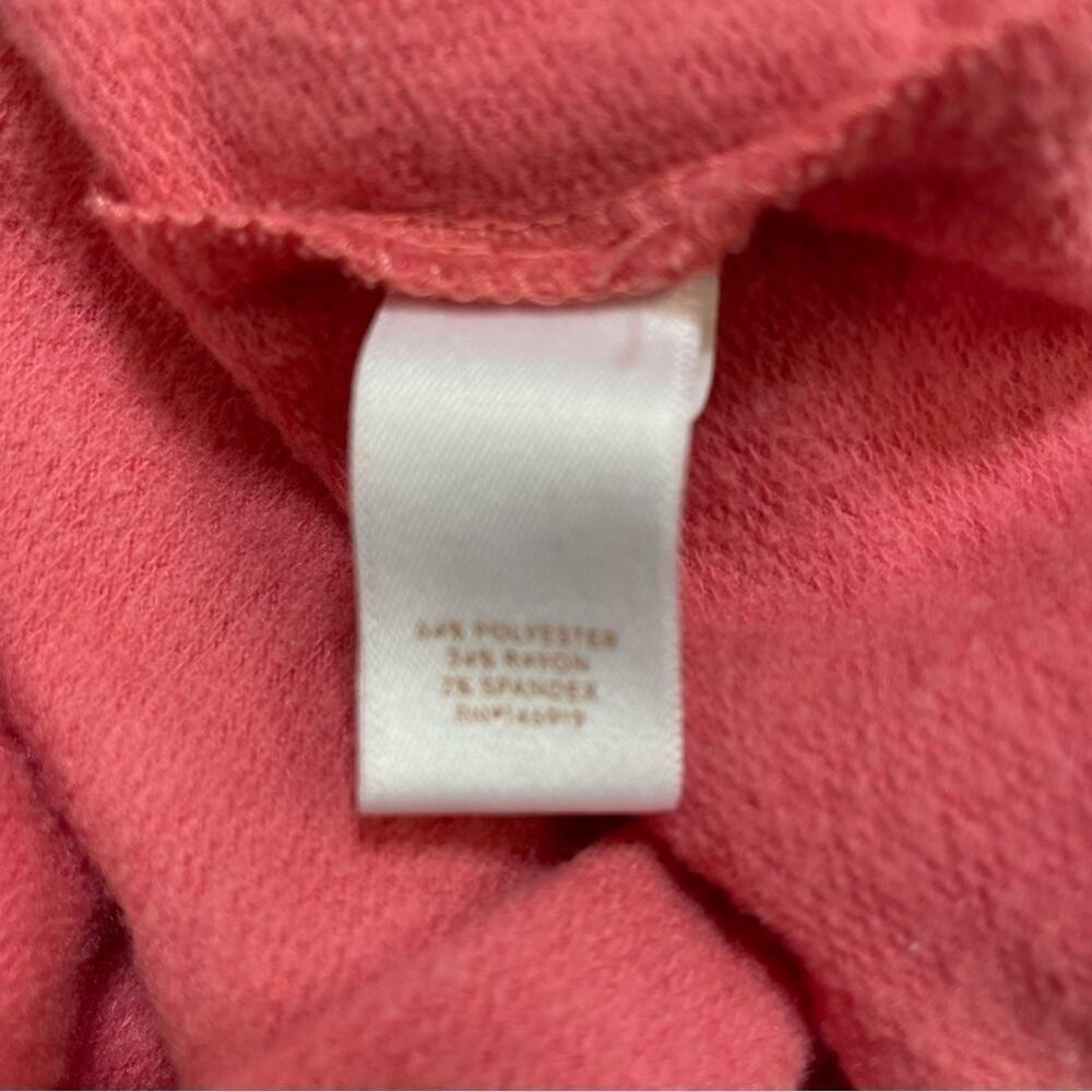 Lauren Conrad Sweatshirt coral pink Women’s Medium elastic hem lightweight top - Picture 6 of 7